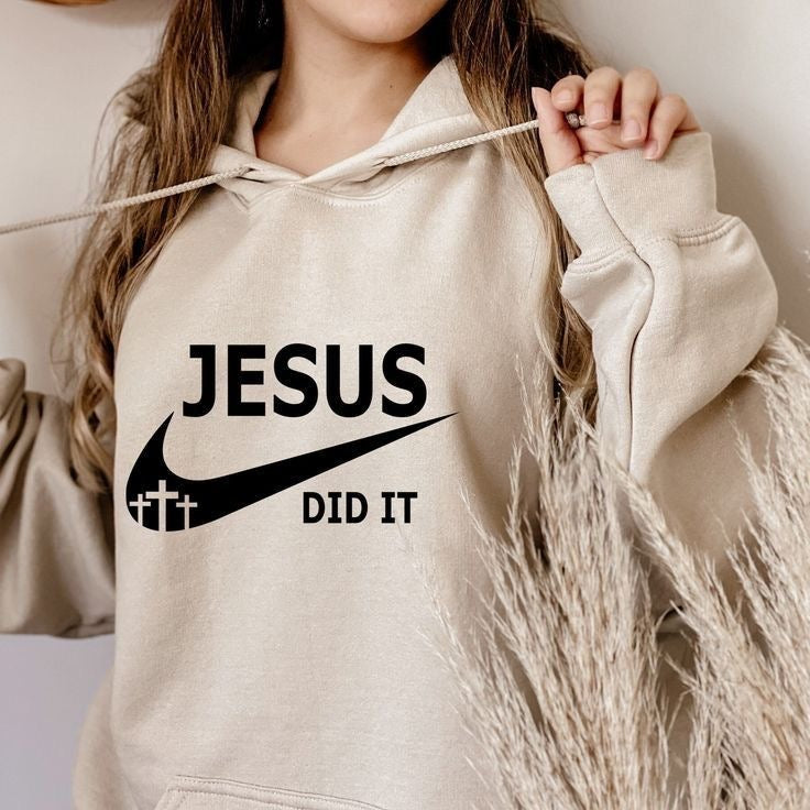 SXV 'Jesus did it’ Printed Cool Aesthetic Sweatshirt Hoodie