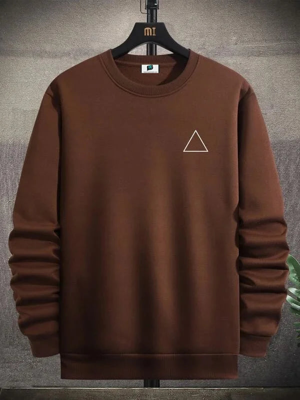 SXV 'Geo’ Printed Cool Aesthetic Drop Shoulder Oversized Sweatshirt