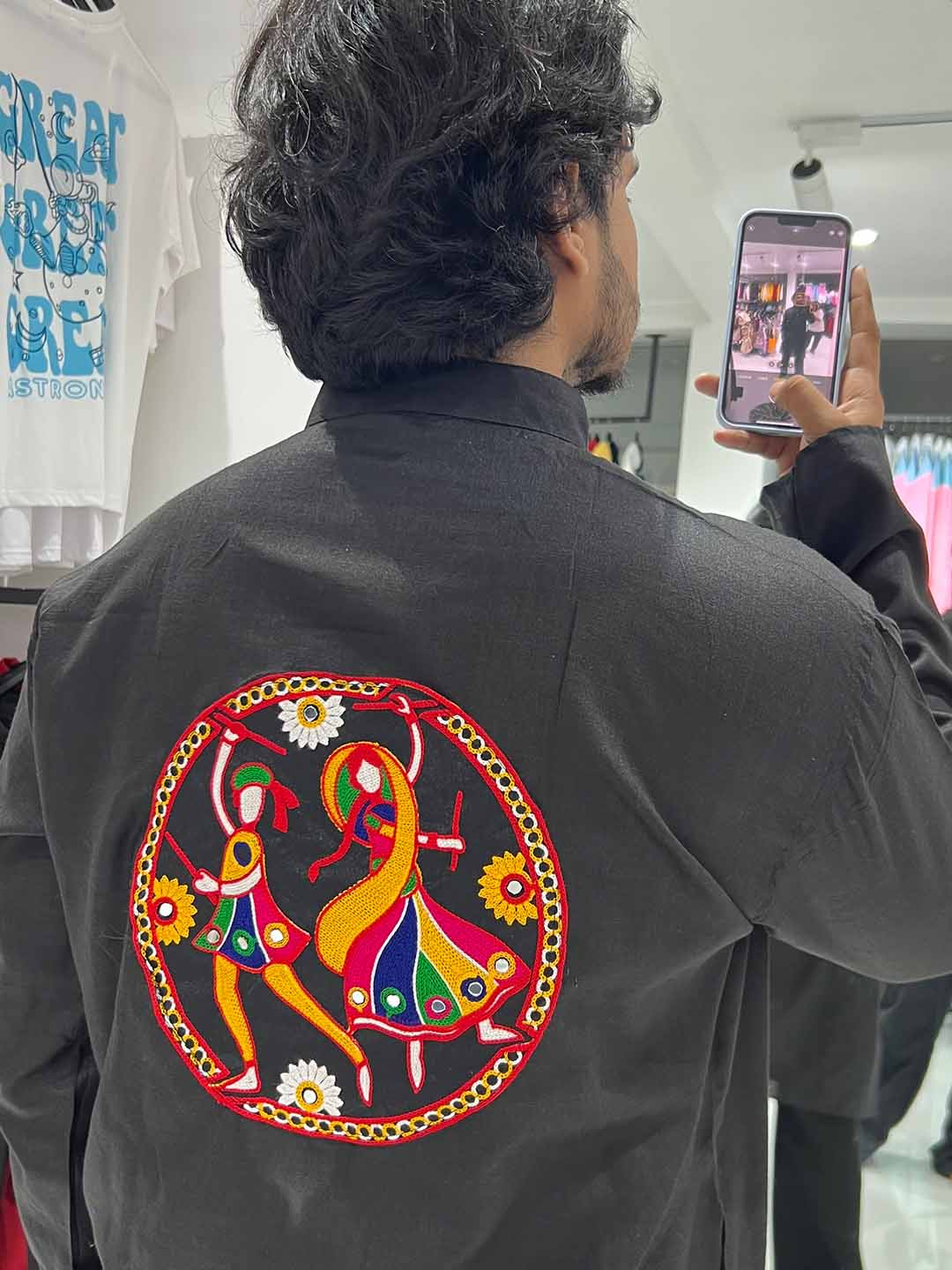 Navratri embroidery men’s kurta