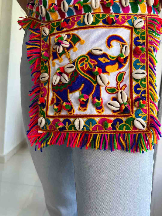 Mobile phone bag with waist belt for navratri