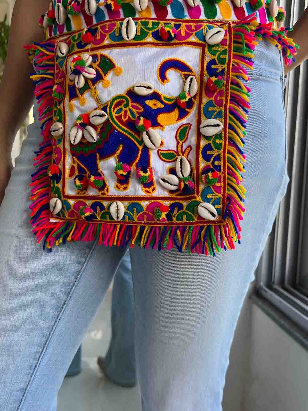 Mobile phone bag with waist belt for navratri