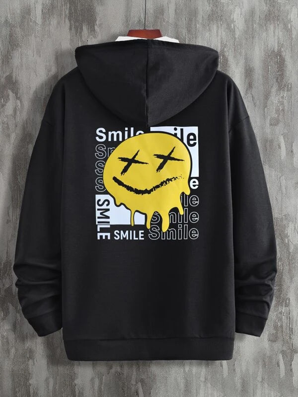 SXV 'SMILE’ Printed Cool Aesthetic Sweatshirt Hoodie