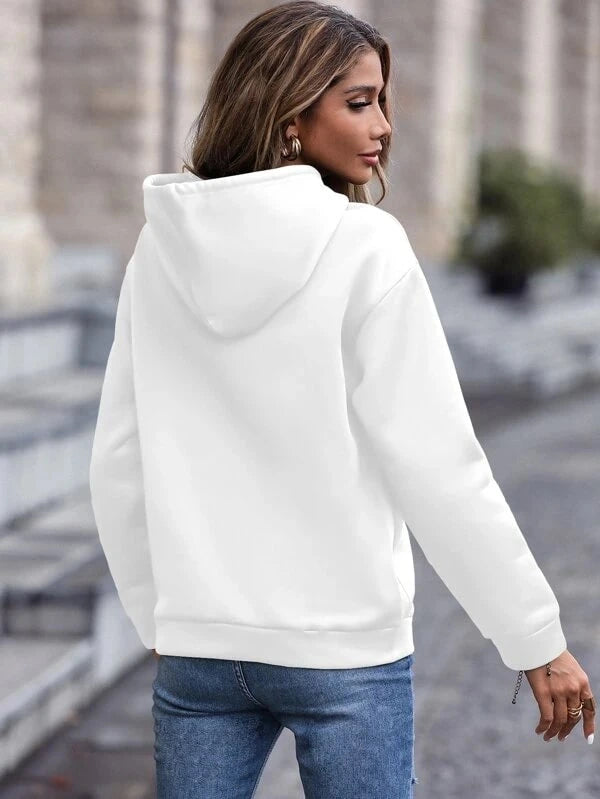 SXV 'Small red heart’ Printed Cool Aesthetic Sweatshirt Hoodie