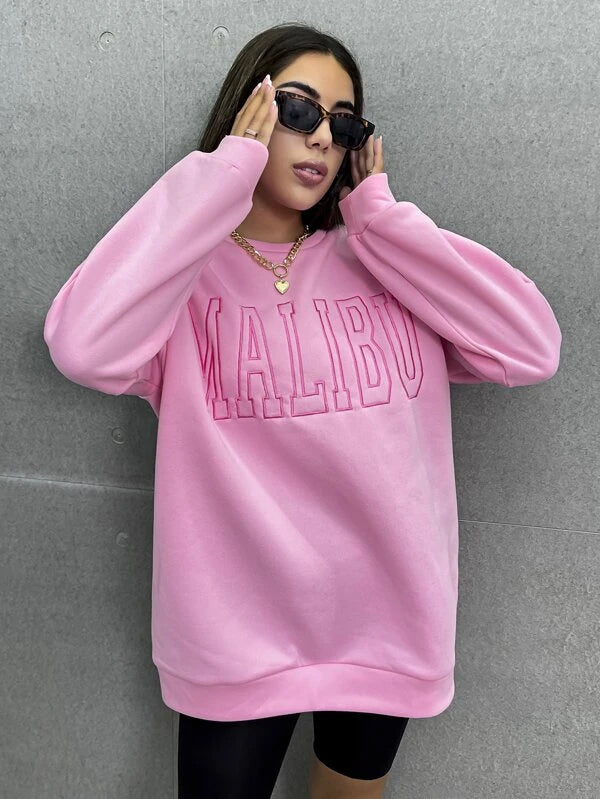 SXV 'MALIBU’ Embroidered Cool Aesthetic Sweatshirt