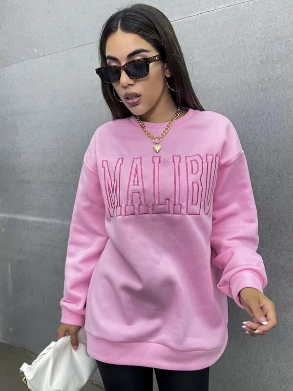 SXV 'MALIBU’ Embroidered Cool Aesthetic Sweatshirt