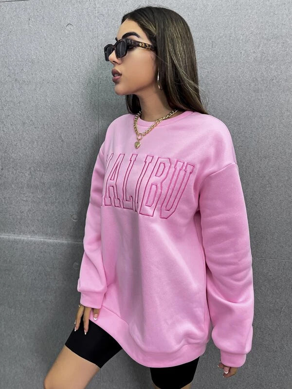 SXV 'MALIBU’ Embroidered Cool Aesthetic Sweatshirt