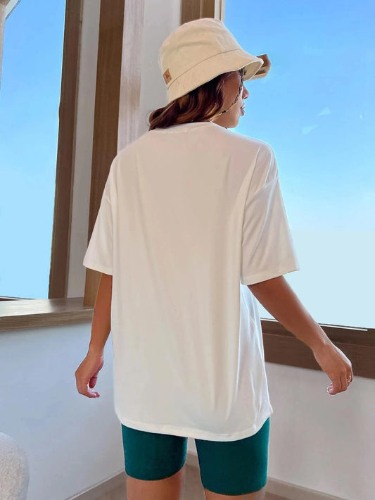 SXV 'Brooklyn’ Printed Cool Aesthetic Oversized T-shirt