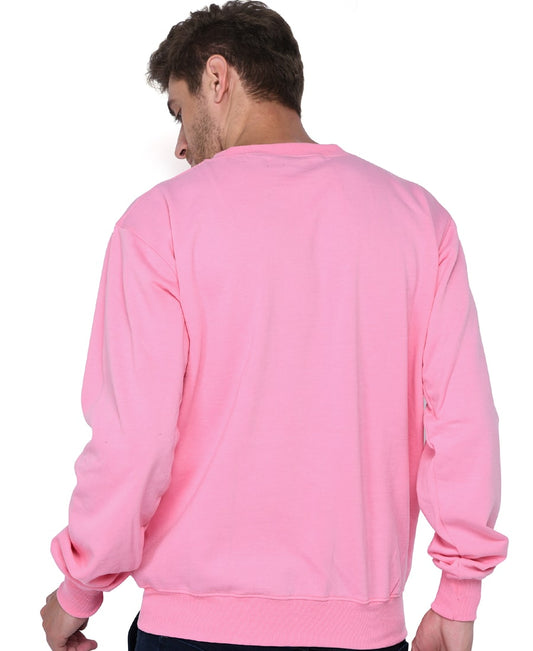 SXV Solid Plain Sweatshirt for Men & Women (Pink)