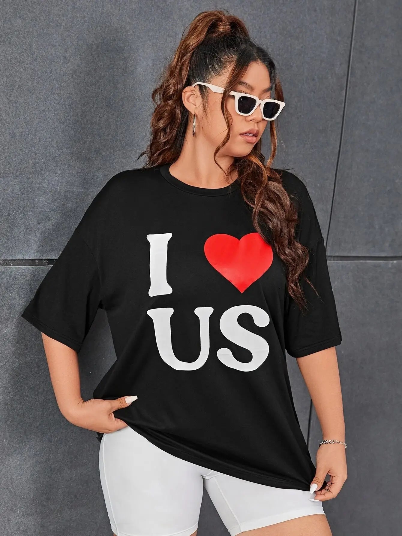 SXV 'I Love Us' Printed Cool Aesthetic Oversized T-shirt – SXVSTYLE