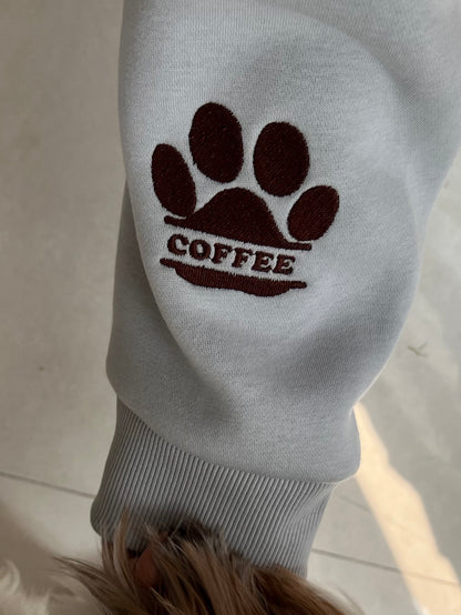 SXV customised ur pet name paw embroidered Hoodie 450 Gsm