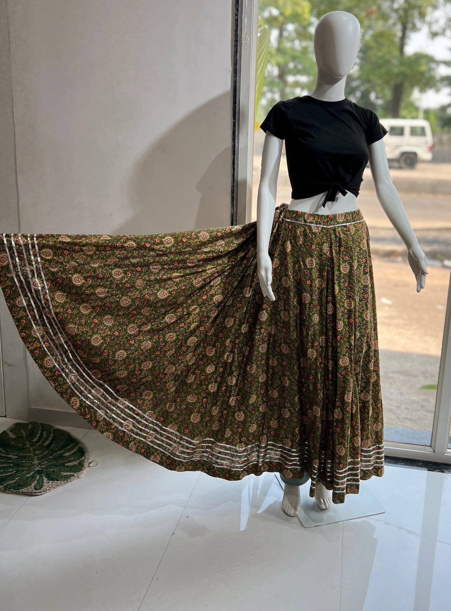 SXV  cotton chaniya with top combo for boho look (limited edition)fully stitched