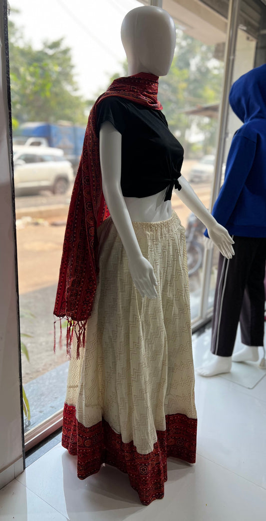 SXV  cotton chaniya with top and dupatta combo for festive season (limited edition)fully stitched