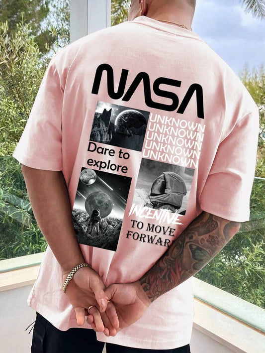 SXV Men Astronaut & Letter Graphic Tee