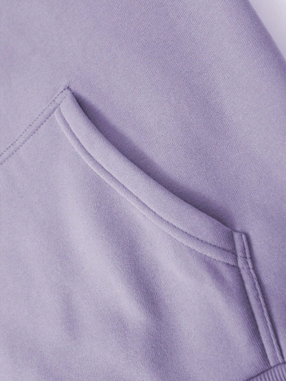 SXV Mushroom & Slogan Graphic Drop Shoulder Hoodie With Drawstring,Long Sleeve