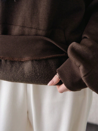 SXV Big Pocket Drop Shoulder Drawstring Hoodie,Long Sleeve Tops Old Money Style,Fall Women Clothes Sweatshirt