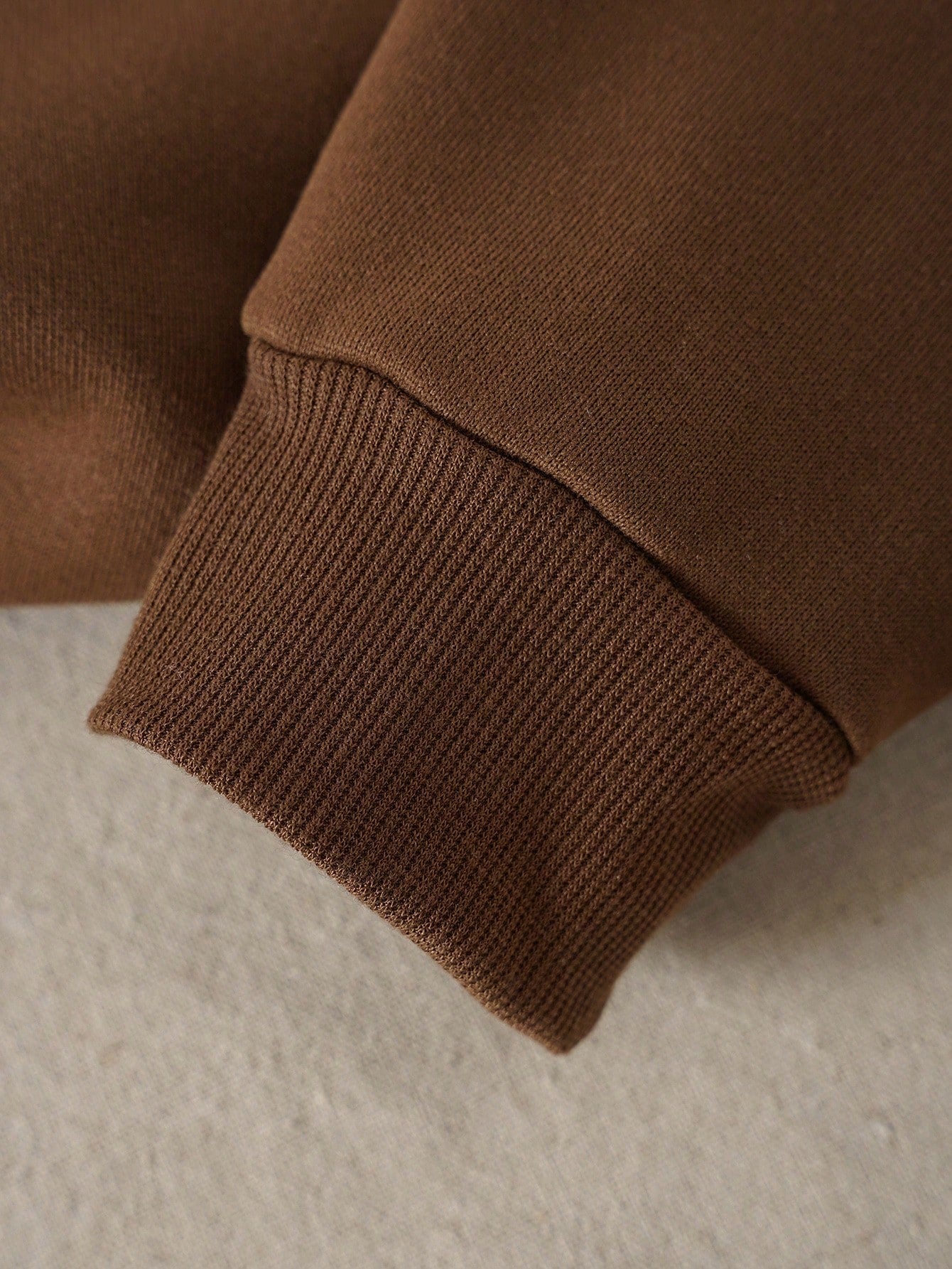 SXV Letter & Floral Print Thermal Pullover