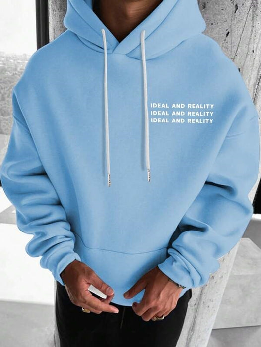 Xssential Team Graphic Oversized Hoodie in Blue & Multi