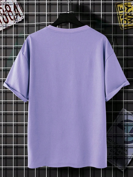 SXV Men Slogan Graphic Drop Shoulder Tee