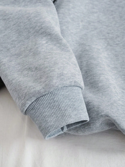 SXV etter Printed Round Neck Long Sleeve Casual Sweatshirt