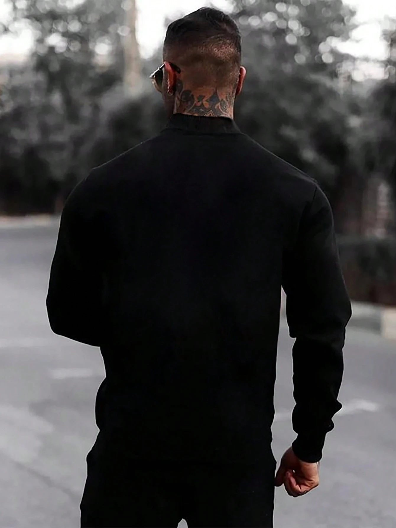 SXV Men's Letter Print Crew Neck Long Sleeve Casual Loose Fit Sweatshirt