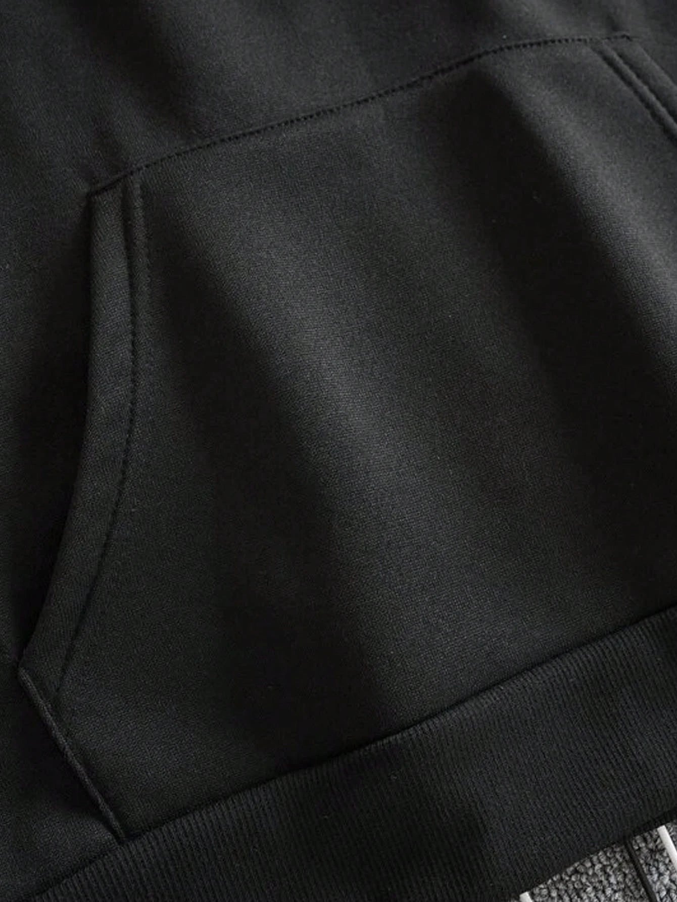 SXV Men's Hoodie With Car & Slogan Print And Thermal Lined