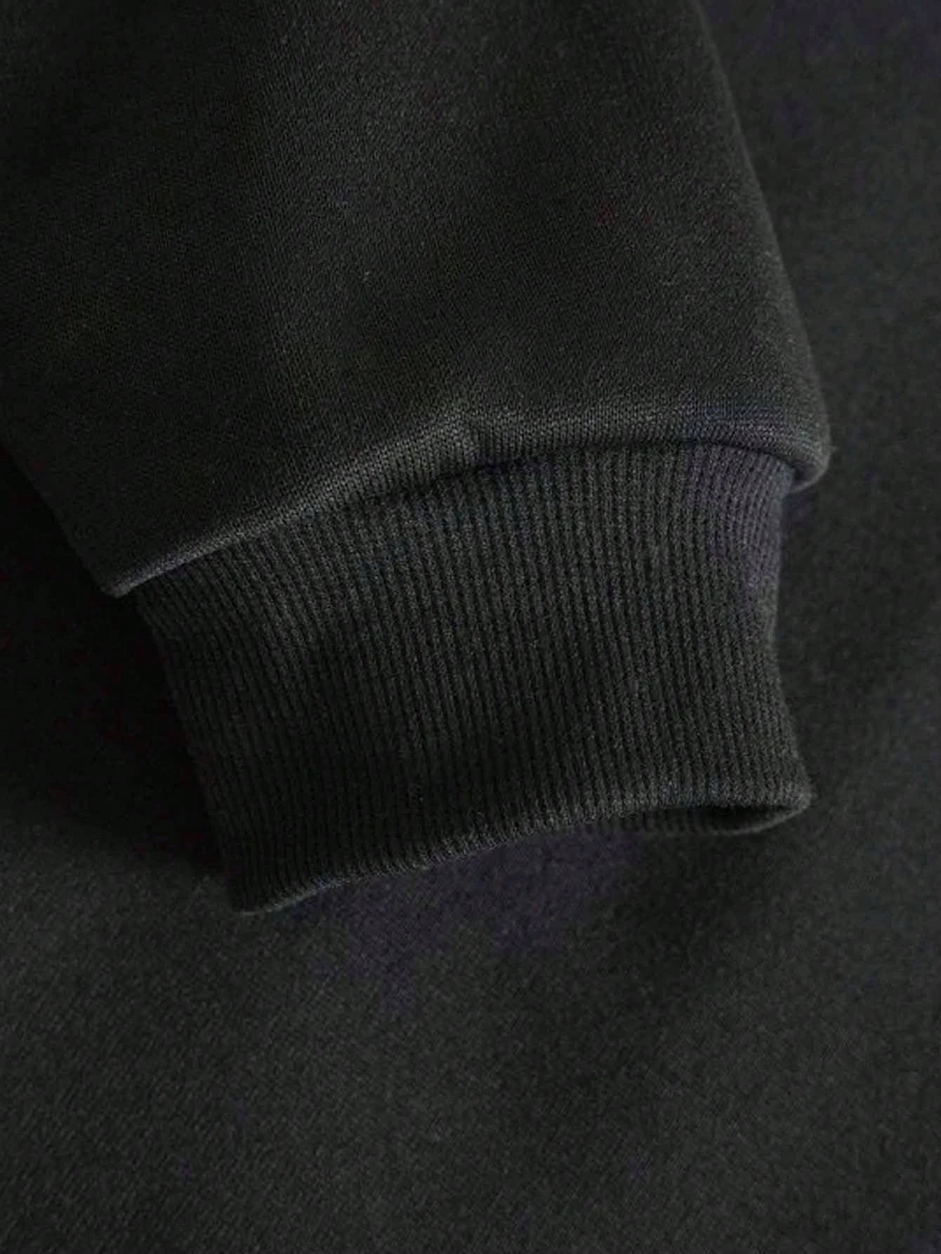 SXV Men's Hoodie With Car & Slogan Print And Thermal Lined