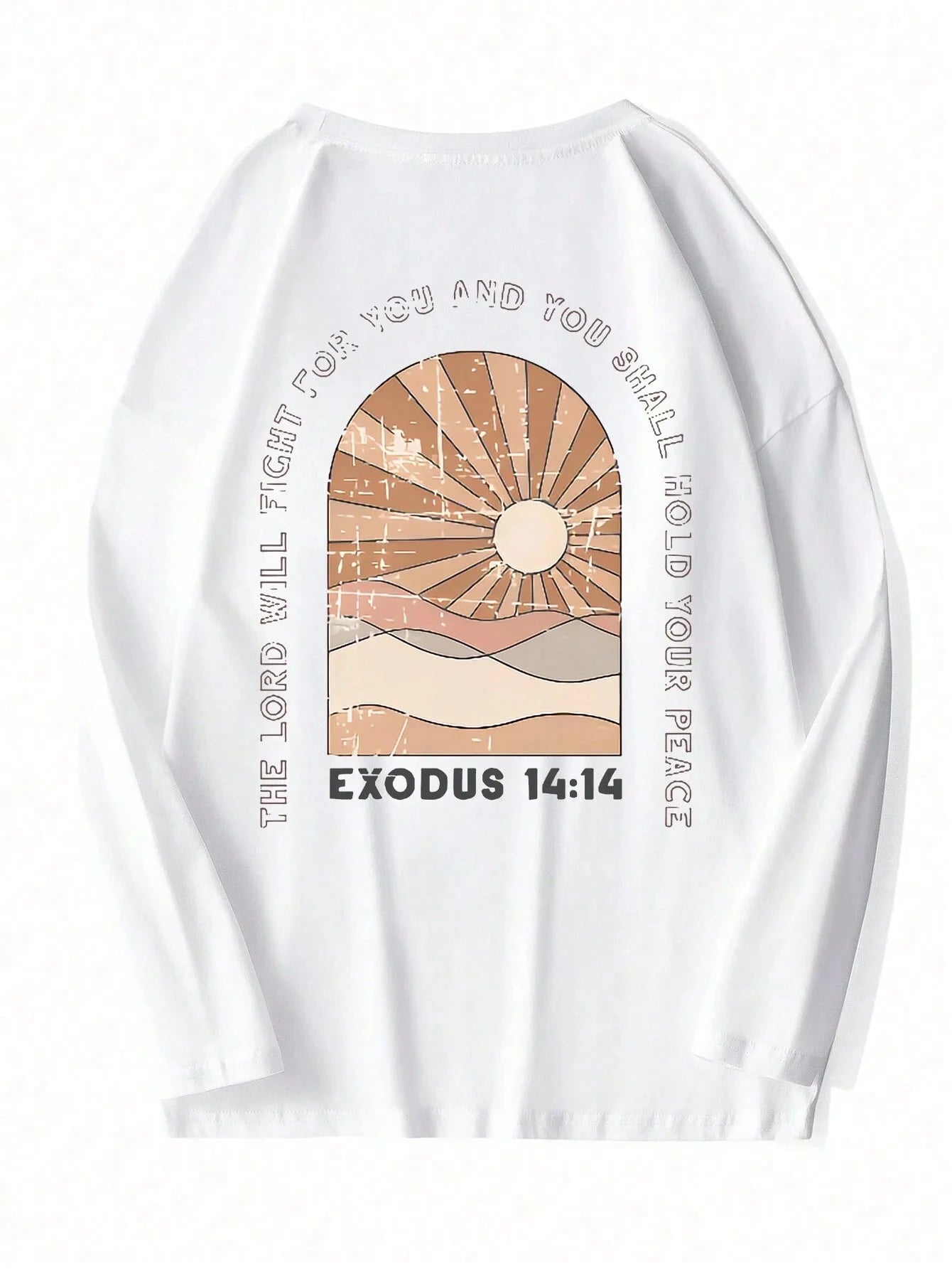 SXV 'Exodus 1414’ Printed Aesthetic Drop Shoulder Long sleeves Oversized Baggy T-shirt