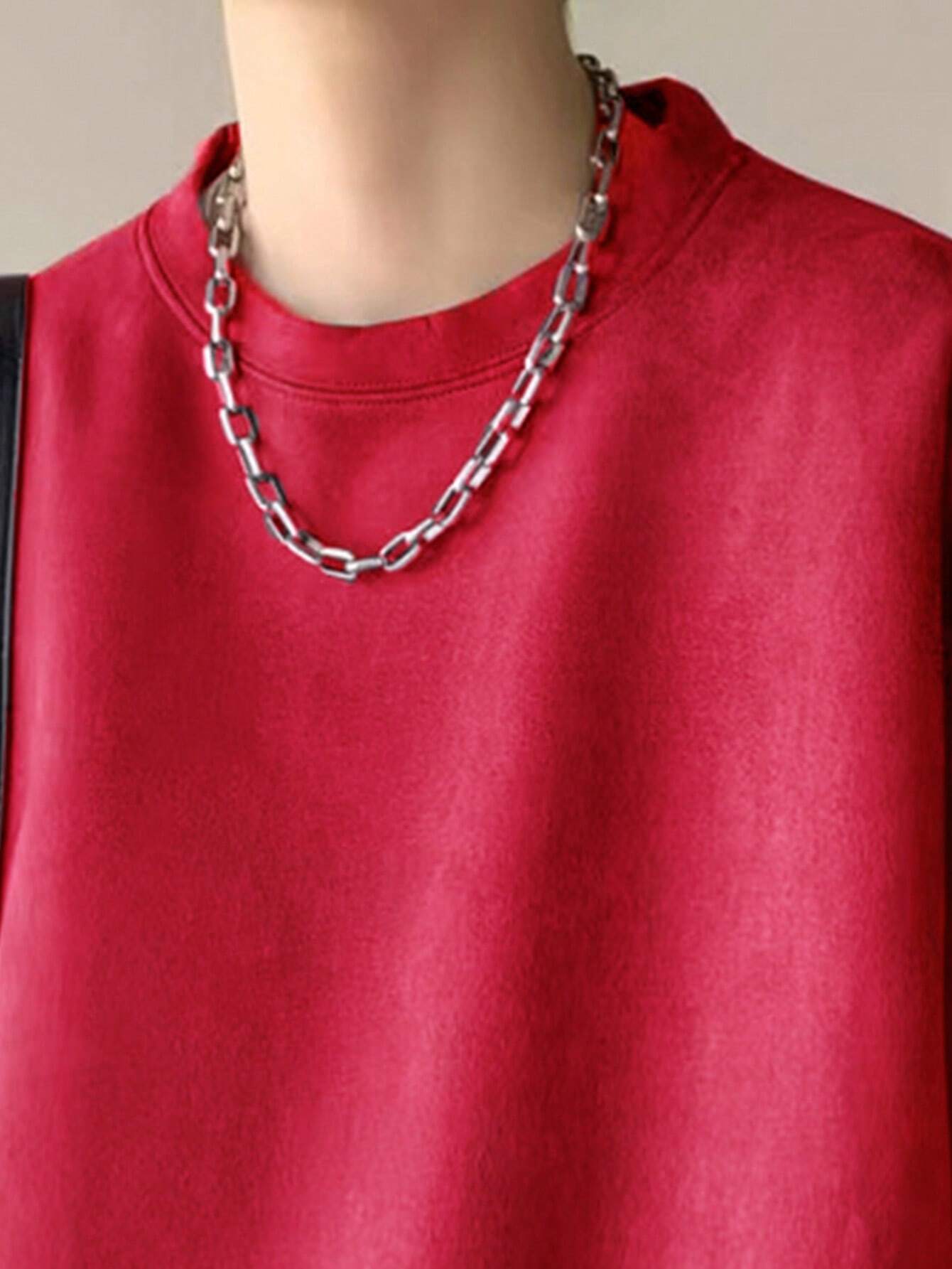 SXV Loose Solid Color Round Neck Casual Sweatshirt