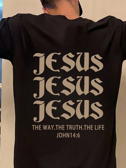 SXV  'Jesus jesus jesus’ Printed Cool Aesthetic Oversized Baggy T-shirt