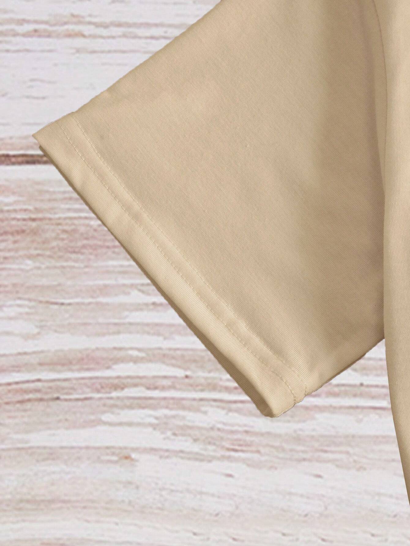 SXV Women Lips Print Short Sleeve T-Shirt, BROWN SUGAR Graphic Tee, Summer Top