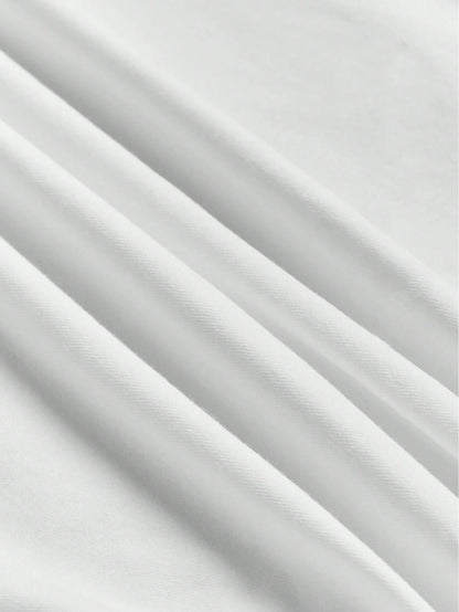 SXV Street Style Tee Short Sleeve Top With Black And White Mouth Pattern, Suitable For Summer