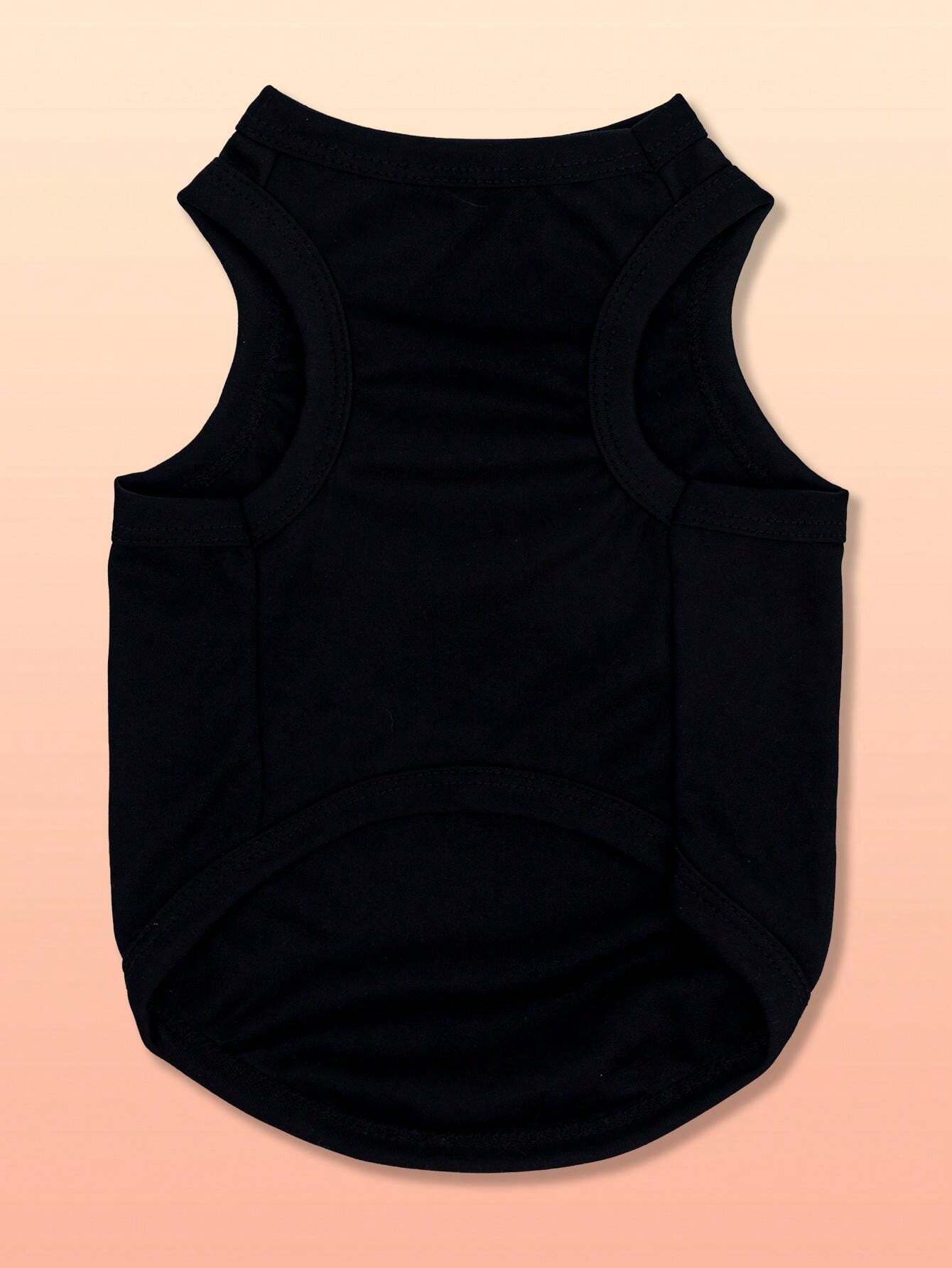 SXV 1pc I Love My Family Printed Flea-Repellent, Anti-Shedding, Heat-Insulated, Breathable Vest, Suitable For Cats And Dogs Indoor And Outdoor Use