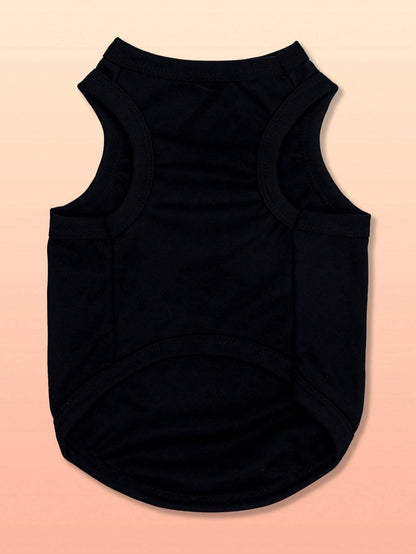 SXV 1pc I Love My Family Printed Flea-Repellent, Anti-Shedding, Heat-Insulated, Breathable Vest, Suitable For Cats And Dogs Indoor And Outdoor Use