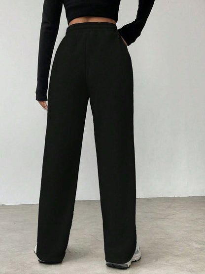 SXV Women Simple Jesus cross Printed Casual Sweatpants