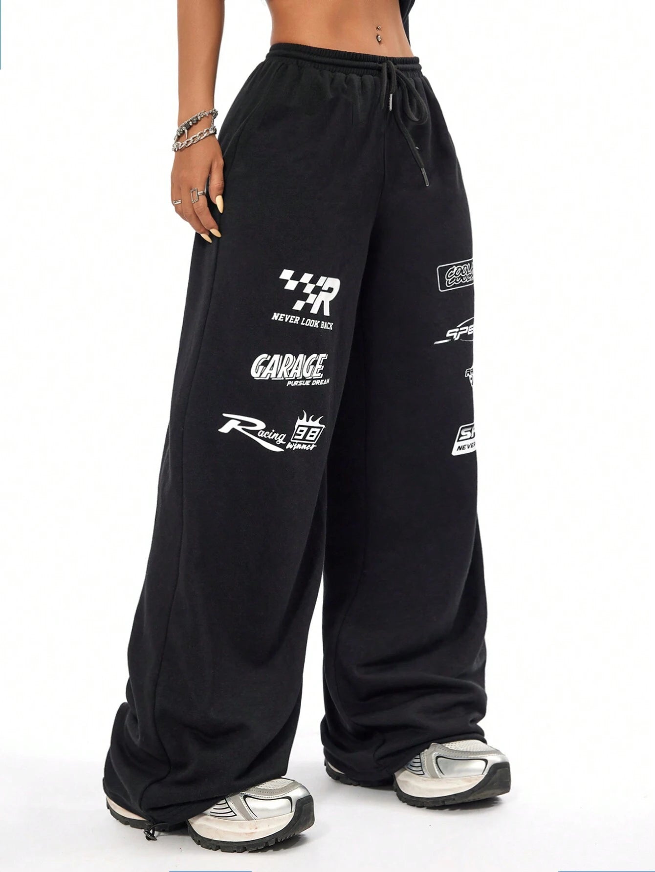 SXV Summer Sport Casual Logo Pattern Baggy Sweatpants