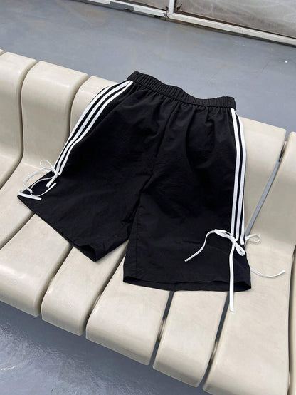 SXV Women Fashionable Summer Striped Bowknot Shorts For Casual Occasions