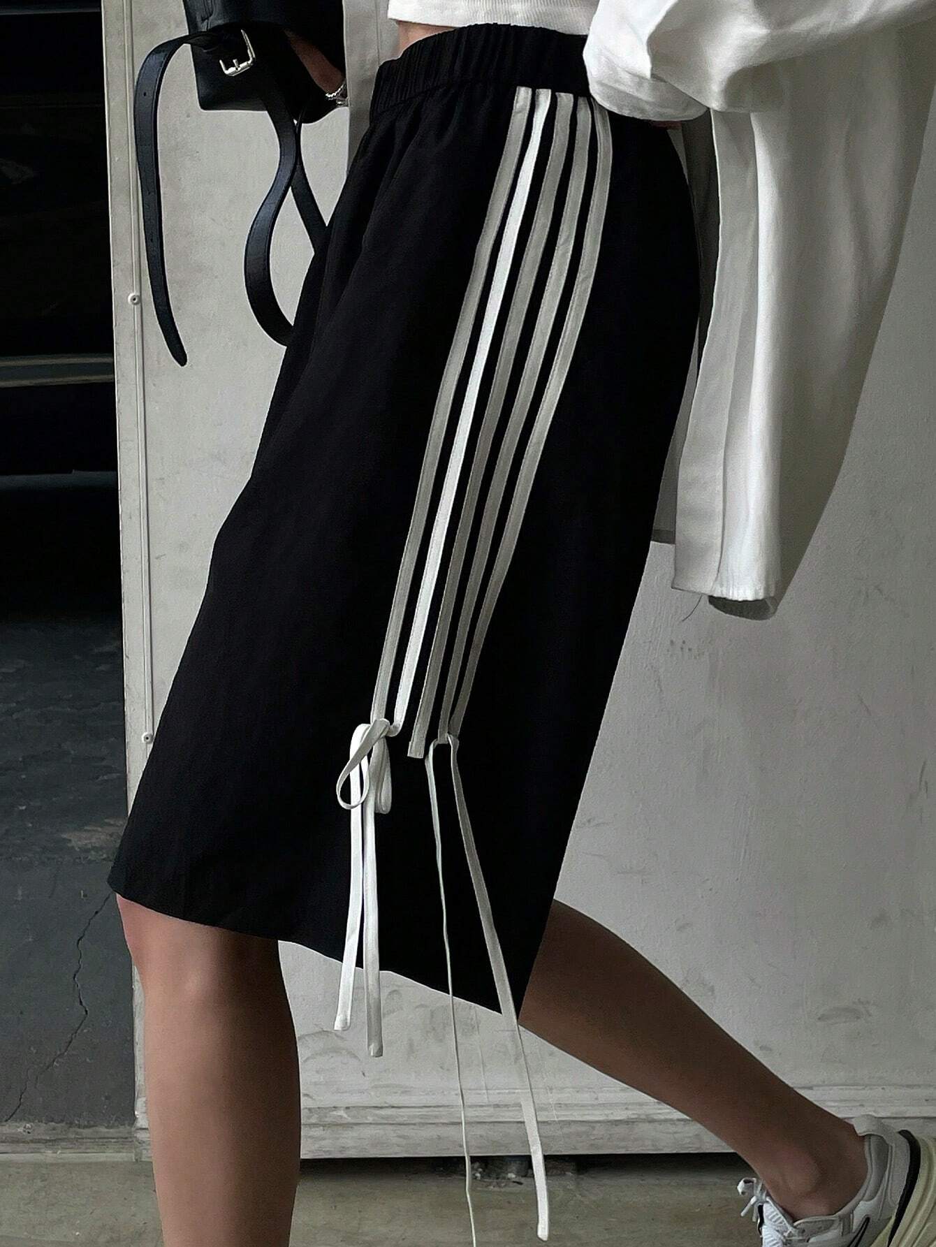 SXV Women Fashionable Summer Striped Bowknot Shorts For Casual Occasions