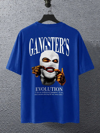 SXV  'gangsters’ Printed Cool Aesthetic Oversized Baggy T-shirt