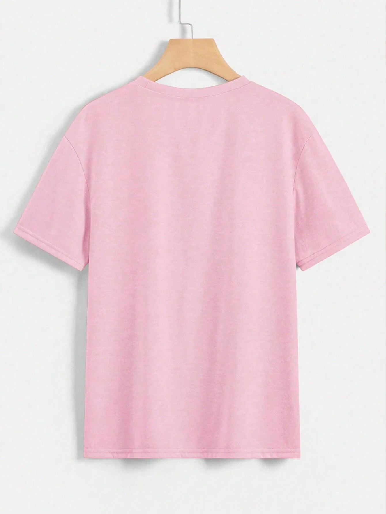 SXV Strawberry Letter Print Round Neck Short Sleeve Casual T-Shirt
