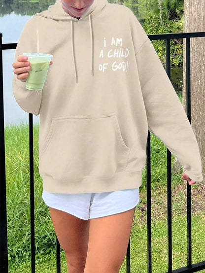 SXV  'i am a child of god’ Printed Cool Aesthetic Sweatshirt Hoodie