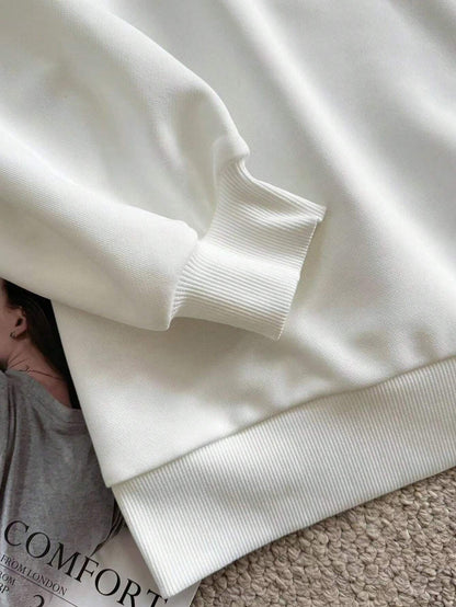 SXV Casual Soild off shoulder plain grey sweatshirt