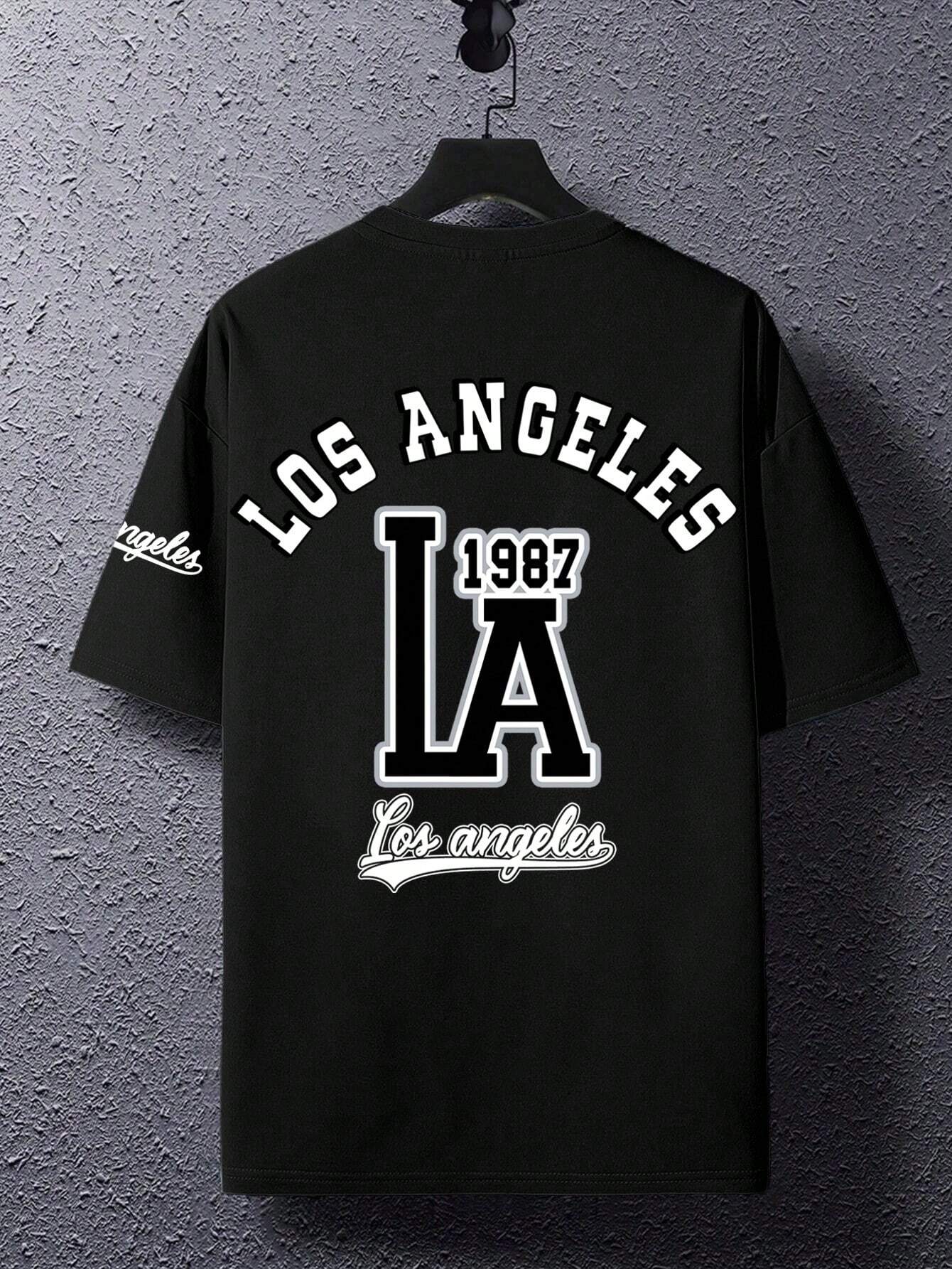 SXV 'los angeles LA 1987' Printed Cool Aesthetic Oversized Baggy T
