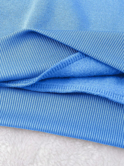 SXV Women's Casual Checkered Printed Fleece Sweatshirt