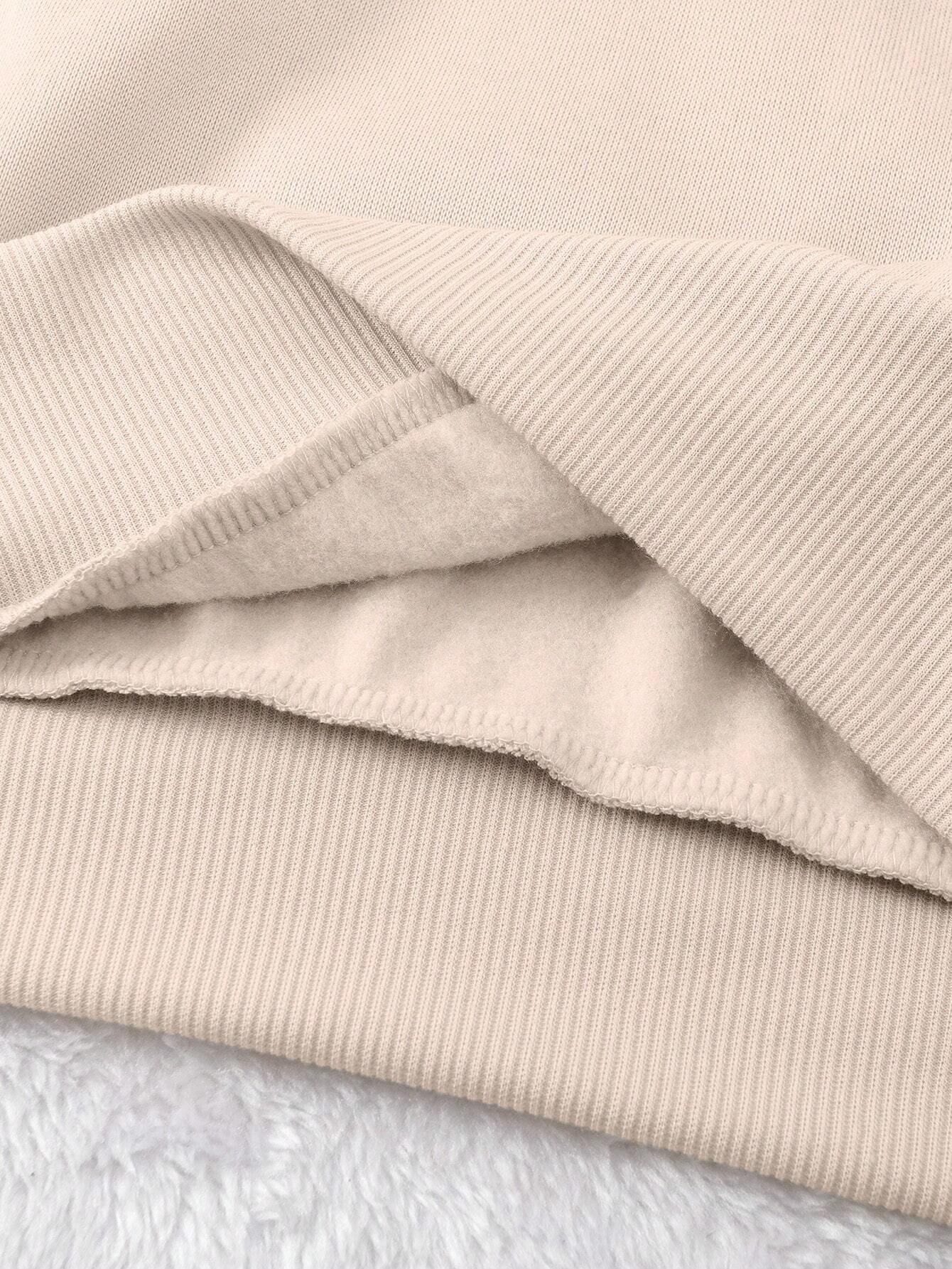 SXV Women's Casual Checkered Printed Fleece Sweatshirt