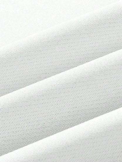 SXV Men's Casual Loose Fit Letter Print Round Neck Long Sleeve Sweatshirt, Spring Autumn