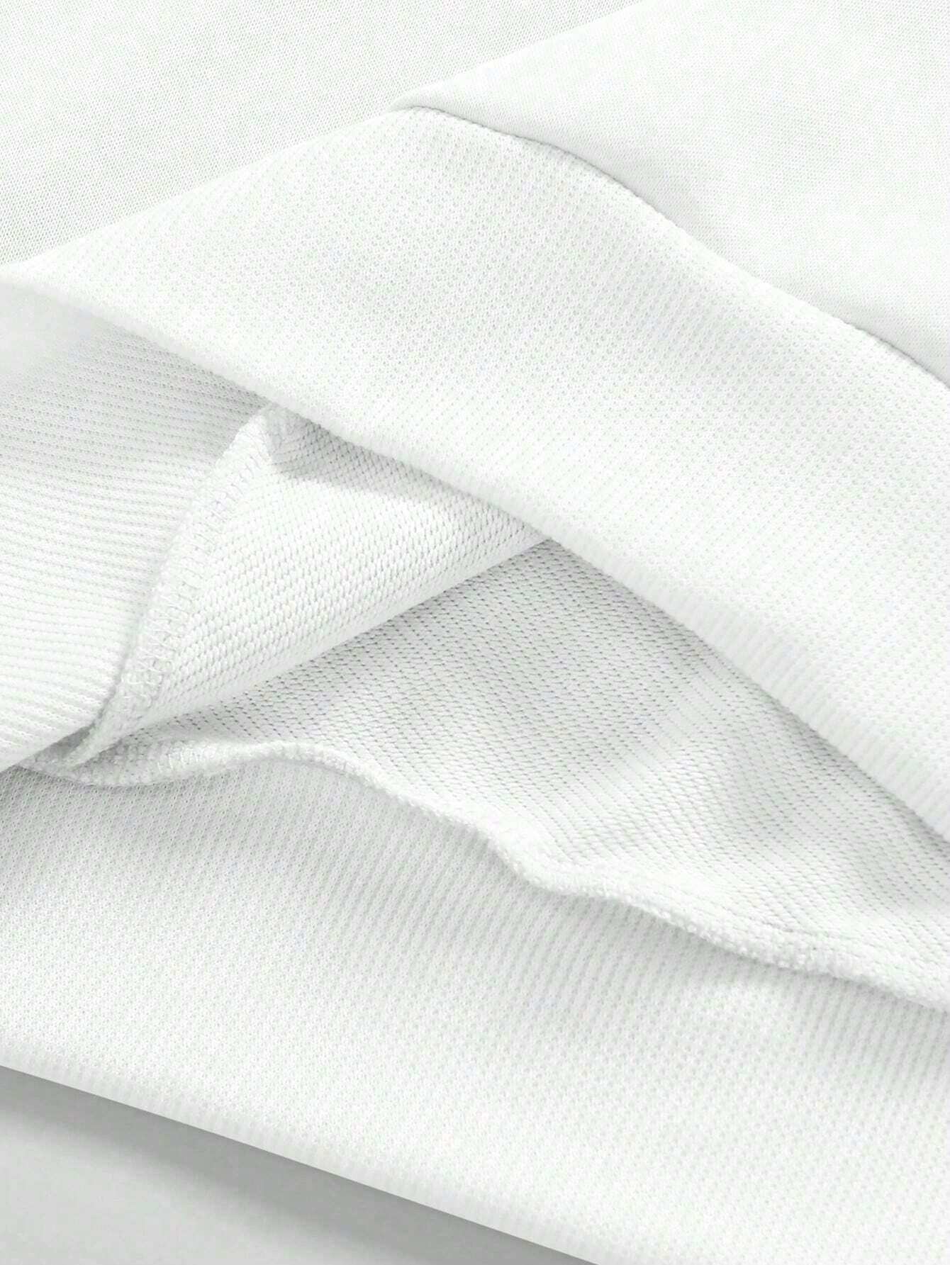 SXV Men's Casual Loose Fit Letter Print Round Neck Long Sleeve Sweatshirt, Spring Autumn