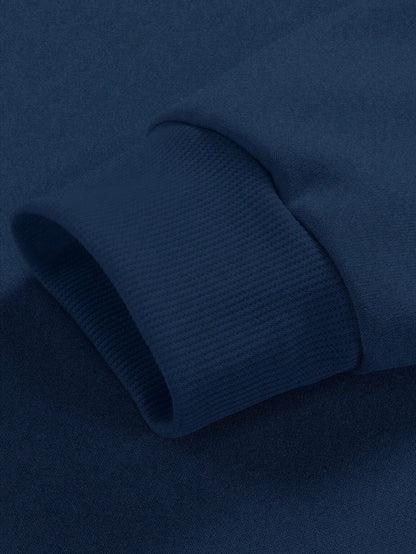 SXV Men's Casual Loose Fit Letter Print Round Neck Long Sleeve Sweatshirt, Spring Autumn