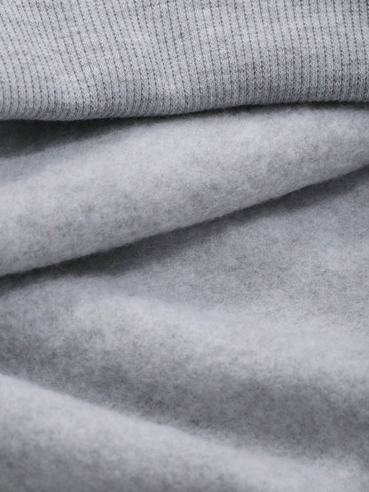 SXV Oversized Women's Asymmetrical Neck Loose Fleece Sweatshirt