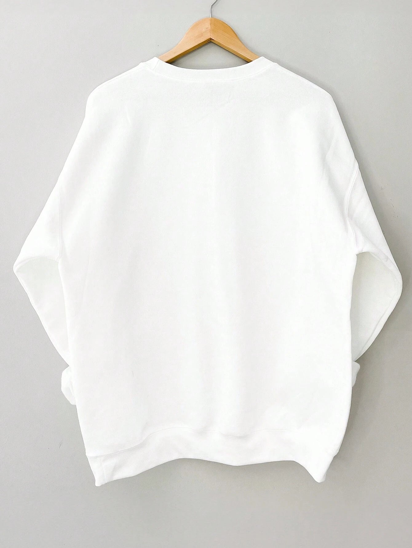 SXV Crew Neck Long Sleeve Bow Tie Print Casual Minimalist Top Pullover Fall Outfit