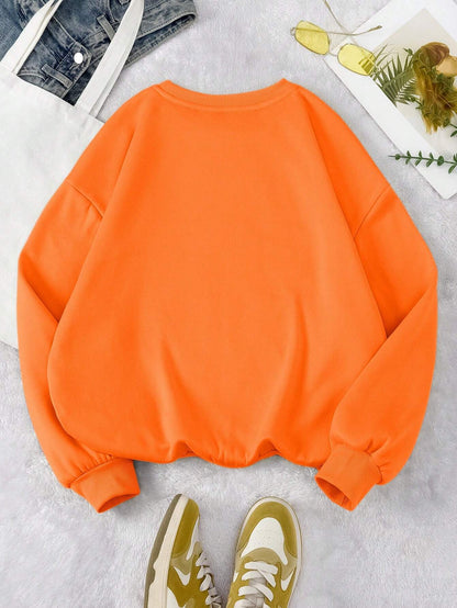 SXV Women's Casual Checkered Printed Fleece Sweatshirt